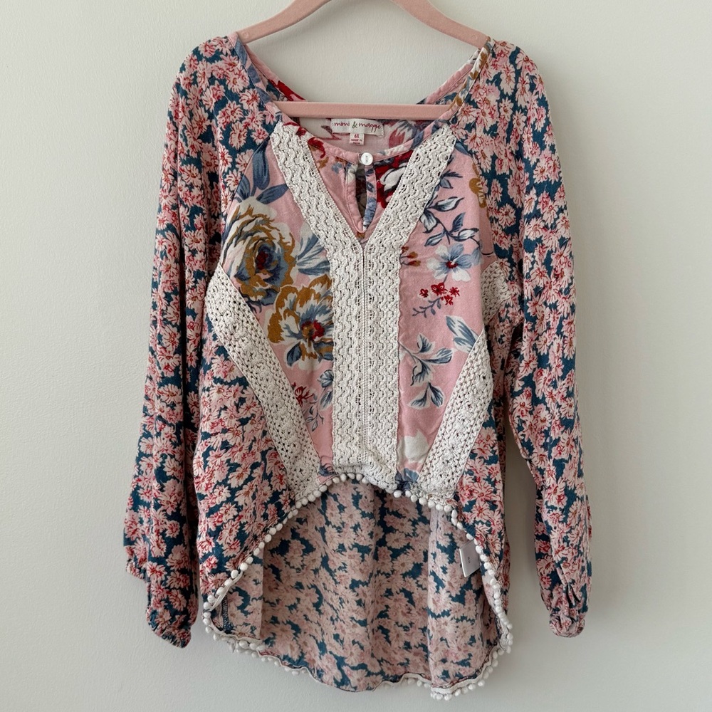 Floral Patchwork Tunic Top